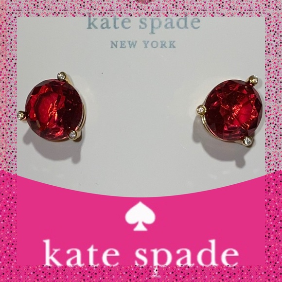 Kate Spade ♠️ Fuchsia “Rise and Shine” Gumdrop Earrings NWT